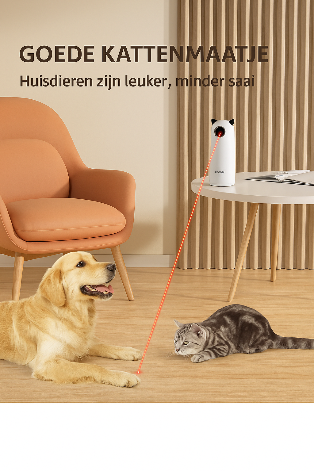 LaserBuddie™ – Automatisch Speelmaatje voor Kat & Hond